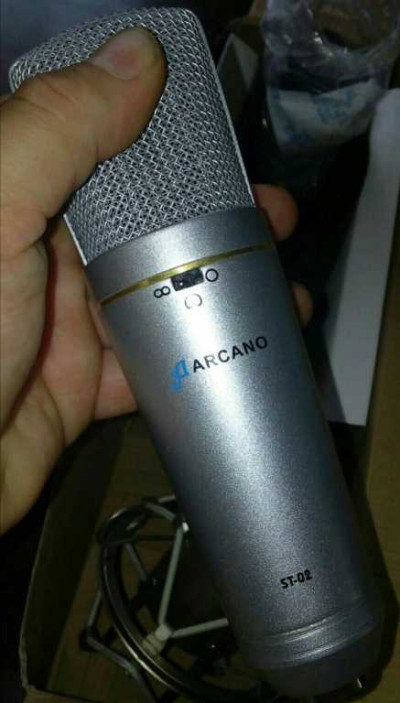 MICROFONE DE ESTÚDIO COM CAIXA E SUPORTE ARANHA. TROCO POR ALGO DE MEU INTERESSE. — Miniatura 1