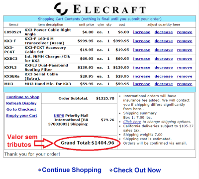 *** VENDIDO *** Elecraft KX3 com Roofing Filter - Frete grátis — Miniatura 2