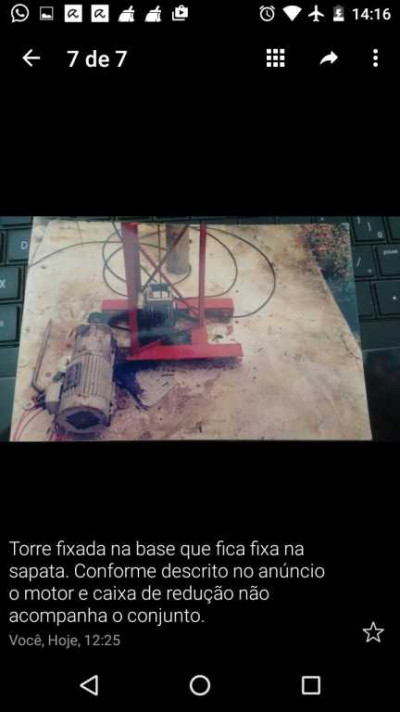 TORRE DE 15M NÃO AUTOPORTANTE NA CIDADE DO RJ, ACOMPANHA TODO O MATERIAL PARA ESTAIAMENTO. — Miniatura 6