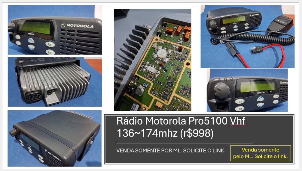 Rádio Motorola Pro5100 Vhf 136~174mhz (r$998) (Usado) — Foto 1